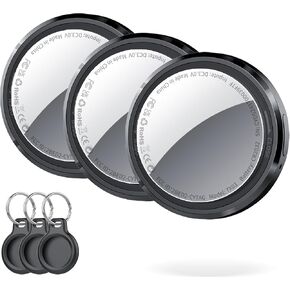 Air Tags, Bluetooth Trackers Work with Apple Find My (iOS Only), Smart Tag with Protective Case/Keychain, Item Finders for Luggage/Key/Suitcases/Backpack, Replaceable Battery, IP68 Waterproof
