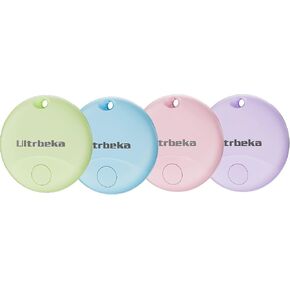 Air Tag 4 Pack Bluetooth Tracker for Apple Find My(iOS) MFi Certified Colorful Item Finder with Key Rings for Keys, Wallet, Luggage, Backpack,Waterproof Replaceable Battery Anti-Lost(Not for Android)