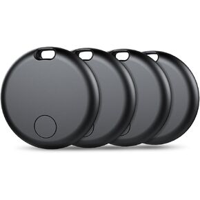 Tracker Air Tag-4 Pack: Smart Bluetooth Tracker, Item Finder Works with Apple Find My (iOS Only) App, Trakcer Tag Locator for Keys, Luggage, Satchel, Backpack etc. (Not for Android Devices)