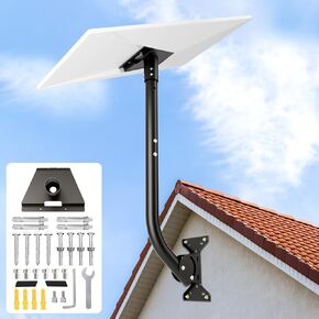 for Starlink Gen 3 Mount, 28 Inch Long Pipe Standard Mounting Kit, Starlink Dish Adapter, 360° + 120° Angle Adjustable, Home Wall/Roof, Camper, Yacht, Outdoor Travel, Easy Installation