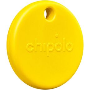 Chipolo POP Tracker Tag - Colorful, Compatible, Loud Bluetooth Tracker with Call Your Phone & Out of Range Alert, Works with Apple Find My or Google's Find My Device (Black)