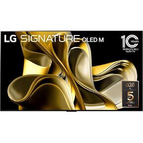 LG 97-Inch Class OLED M3 Signature Series, 4K Processor, Smart Flat Screen TV, with Wireless 4K Connectivity, Alexa Built-in (OLED97M3PUA, 2023 Model), Light Satin Silver