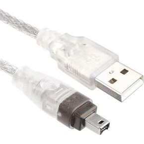 USB ذكر إلى Firewire IEEE 1394 4 PIN ذكر إلى Ilink Adapter Cable 150 سم لـ DCR-TRV75E DV فقط