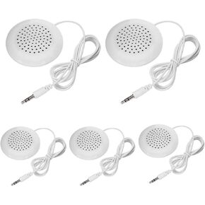 Brrnoo 5pcs DIY Pillow Speaker, Under Pillow Speaker, Portable Personal Speaker, 3.5mm Mini Stereo Speaker for MP3 Phone Portable CD