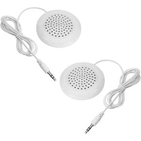 2 pcs Portable Mini Speaker, New DIY Pillow Speaker, 3.5mm Mini Stereo Speaker, Under Pillow Speaker for MP3 Phone Portable CD