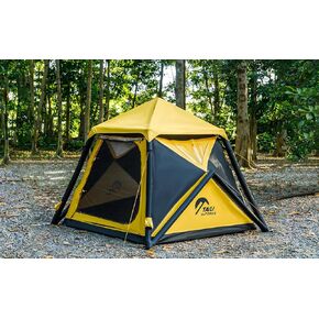 TAILI Inflatable Blow Up Tent for Camping with Hand Pump for 4/8 Person, Easy Setup Outdoor Inflatable Oxford Waterproof Air Tent House for Family Camping Adult