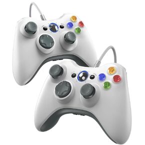 Gamrombo Wired Controller for Xbox 360-2 Pack, Compatible with xbox 360/360 S/360 E, with Dual-Vibration, 2.5mm headphone Jack