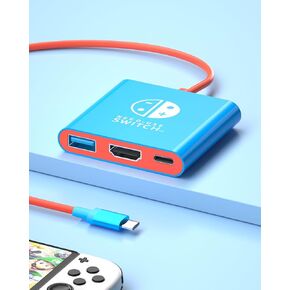2 in 1 Switch TV Docking Station and Switch PC Capture Card for Nintendo Switch, 1080P 60FPS, Recommended Uses for Switch/PC/Mac/iPad/Steam/OBS