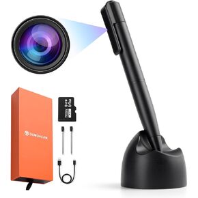 QHD 1440P 2K Hidden Camera Pen Up to 256GB Spy Camera Pen Nanny Cam Mini Video Recorder Body Cam No Red Light Made in Korea