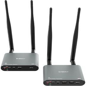 SVBONY TransAir2 Wireless HDMI Transmitter and Receiver 4K 30Hz, 300m/984ft, 0.06s Latency, 5.8GHz, 9Channel, Support IR Remote, from PC, Laptop, PS4/5, TV, Projector