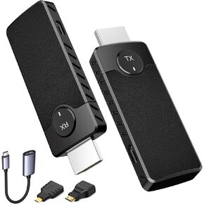 Wireless HDMI Transmitter and Receiver, Plug&Play, 1080P Output Portable Extender Kit, Wireless HDMI Transmission Supports Video Streaming from Laptop to HDTV/Projector/Tablet
