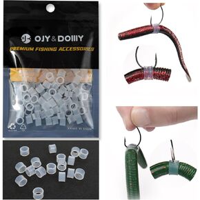 Wacky Worm O-Rings (180/150/120 حزم)-حامي Senko Senko Senko Bait Heavy-Duty مع أداة | يمنع الجهير من تمزيق البلاستيك اللين | يناسب جميع ديدان Senko (صغيرة/متوسطة/كبيرة)