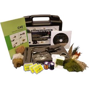 Fly Tying Tool Kit: 6 Popular Flies, 5 Tools, 32+ Flies, Carrying Case, Instruction Book
