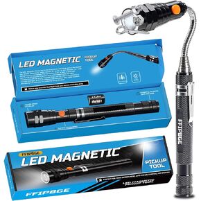 Valentine's Day Gifts for Him, Magnet Pickup Tool with Telescoping Magnetic Flashlight and 6 in 1 Multitool Pen with Rulers, Bubble Level, Screwdrivers, and Ballpoint