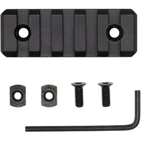 5 Slots Picatinny Weaver Rail Section Aluminum for M-LOK/MLOK Handguards Compatible Systems Mount (1 Pack)