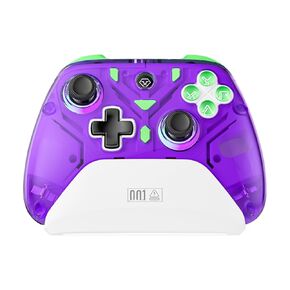 PC Controller, Wireless Gaming Controller with Charging Dock, Hall Effect Stick & Trigger PC Gaming Controller for PC/Windows/Switch/Steam Deck/iOS/Android, 1000Hz Polling Rate & Turbo & Six-Axis Gyro