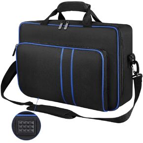 Carrying Case for PS5, Travel Carry Case Bag for Playstation 5 Console, Portable Storage Bag Compatible for PS5 Disc & Digital Edition Console, Game Cards, Controllers and Other Accessories, Black
