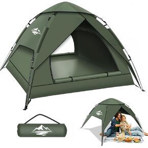 Tents for Camping,2-3 Person Pop Up Tent Easy Setup,Waterproof & Windproof Camping Tents, 60S Instant Double Layer Tent for Trekking, Family, Backpacking
