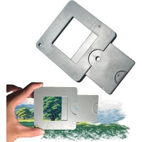 View Finder with Sliding Mechanism and Color Isolation: Essential Tools for Artists, Photographers, Painters, Durable ABS Plastic for Accurate Composition and Creative Exploration