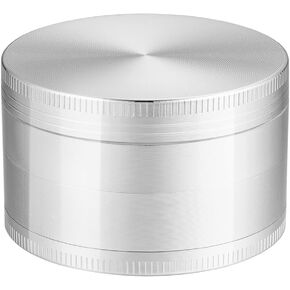 2.5-inch premium spice grinder mixer | heavy-duty aluminum, smooth grinding, non stick design, essential for the kitchen- silvery