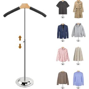 Adjustable Shirt Display Stand, 20-35 Inch Height Tshirt Display Stand for Vendors, T Shirt Mannequin Display Shirt, Jacket, Coat at Clothing Vendor Events, Trade Fairs, Trade Shows(Black)