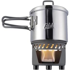 Esbit Cookset for solid fuel | Light Weight & Compact Packsize |Camping, Backpacking, Hiking | Outdoor kitchen