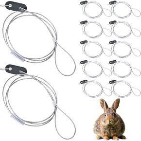 Catch Trap 12 pcs Trap Wire Line 36“ 1/16" 7x7 for Rabbits, Squirrels etc