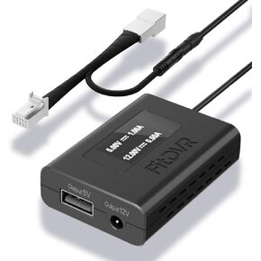 Dash Camera Power Adapter (10-Pin) for Toyota and Lexus, Connects to Rearview Mirror, LED Display, Built-in USB Power Source, Easy Install, Plug and Play, 5V 12V Output,D3-035
