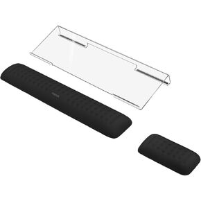 MOSISO Computer Keyboard Stand&Wrist Rest Support for Keyboard &Mouse Set,Ergonomic Wrist Rest Support Set, Memory Foam Pain Relief Easy Typing Wrist Pad Home/Office Non-Slip Wrist Cushion, Purple
