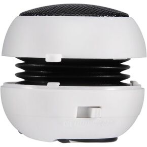 Diyeeni Mini Speaker, Retractable Speaker with USB Charging Cable, Portable Small Speaker Support for Devices with a 3.5mm o Jack(White)