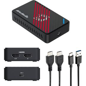 AVerMedia 4K HDMI Capture Card for Streaming, PS5/Pro, Xbox, Switch, PC, USB 3.2 Game Capture Device for Twitch, OBS, YouTube, Discord, Low Latency Recording, GC553Pro Live Gamer Ultra S (Black)