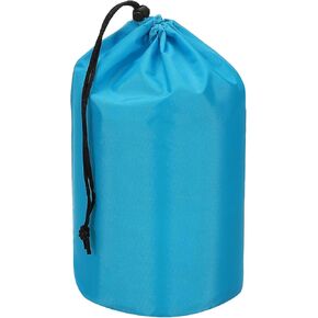 PATIKIL Stuff Sack, 4 x 8 Inch Waterproof Outdoor Storage Sack Portable Drawstring Dust Flap Bag Lightweight Sleeping Bag for Camping Hiking Backpacking, Blue