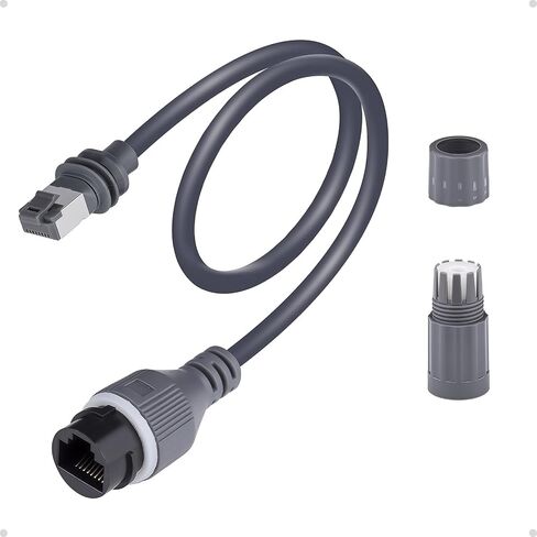 Ethernet Adapter for Starlink Standard/Gen 3 and Mini, Waterproof Barrel Jack, 24AWG CAT5E 1000Mbps Data Transfer, Outdoor Use, Cold & Heat Resistant, Easy Installation in Saudi Arabia