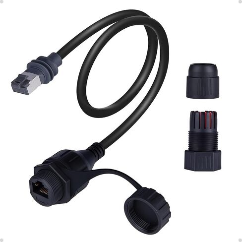 Ethernet Adapter for Starlink Standard/Gen 3 and Mini, Waterproof Barrel Jack, 24AWG CAT5E 1000Mbps Data Transfer, Outdoor Use, Cold & Heat Resistant, Easy Installation in Saudi Arabia