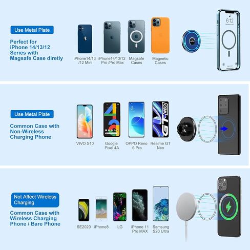 Magnetic Car Mount Compatible with MagSafe Case and iPhone 13/14 Pro Max Mini/iPhone 12 Pro Max Mini, 360° Adjustable Strong Magnet Air Vent Phone Holder in Saudi Arabia