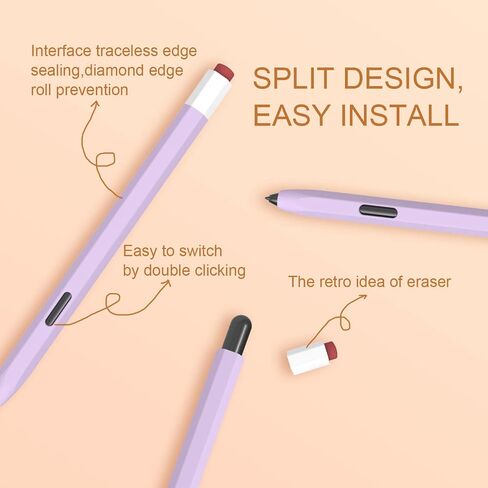 LOVE MEI Classic Silicone Pencil Case Compatible with Galaxy Tab S6 Lite S Pen Case Cover Sleeve Non-Slip Smooth Grip[with 2 Caps] in Saudi Arabia