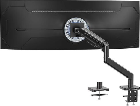 Single Monitor Mount for Max 49", Premium Monitor Arm Hold up to 33lbs Ultrawide Computer Screens, Full Motion Gas Spring Heavy Duty Monitor Desk Mount Adjustable VESA Mount 75x75/100x100mm in Saudi Arabia