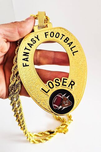 Fantasy Football Loser Chain Medal Last Place Toilet Bowl Trophy Award Neck Chain in Saudi Arabia