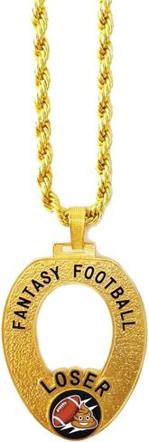 Fantasy Football Loser Chain Medal Last Place Toilet Bowl Trophy Award Neck Chain in Saudi Arabia