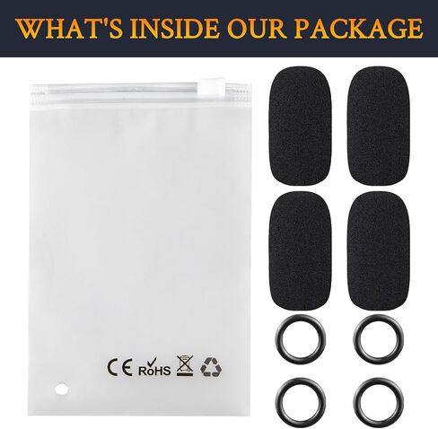 SOULWIT Replacement Mic Cover for Bose A20/A30 Aviation Headset, Microphone Spongue Filter 4-Pack Foam Cover WindScreen - Black in Saudi Arabia