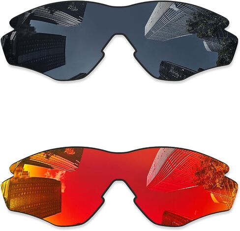 عدسات بديلة مستقطبة لإطار Oakley M2 OO9212/M2 إطار XL OO9343/M2 إطار نظارة شمسية آسيوية - أسود + أزرق جليدي in Saudi Arabia