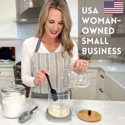 مجموعة Sourdough Starter Kit (حزمة) مع الجرار 50 أوقية للخبز الخالي من الغلوتين والخبز العادي-الجرار الأنيقة مع تعليمات سهلة in Kuwait