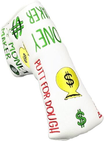 Putt for Dough - Money Maker Black Golf Putter Headcover Quality PU Leather Magnetic Closure for Blade Style Putters in Saudi Arabia