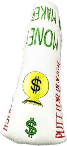 Putt for Dough - Money Maker Black Golf Putter Headcover Quality PU Leather Magnetic Closure for Blade Style Putters in Saudi Arabia