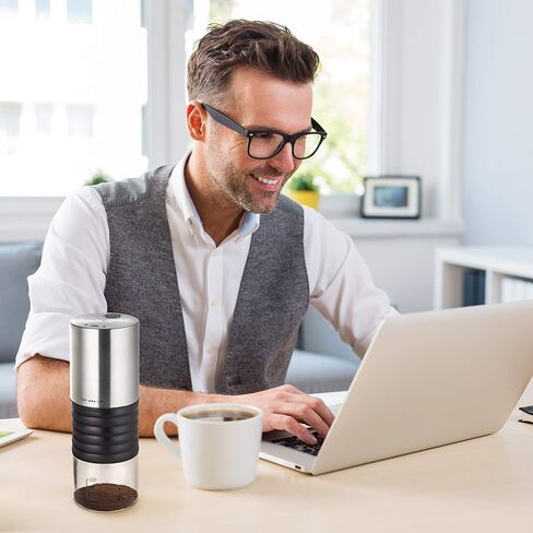 Mixpresso Electric Coffee Grinder With Usb And With Easy On/Off Button, Coffee Bean Grinder & Spice Grinder For Herbs, Nuts & Grains, Spice Mill. in Kuwait