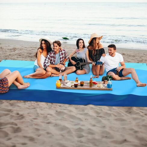 Mooreeke Beach Blanket Extra Large Oversized 9 x 11 ft, Colorful Flowers Sandproof Waterproof Quick Drying Lightweight Compact Outdoor Blanket Beach Mat for Family Travel Camping Picnic, 1-8 Adults in Saudi Arabia