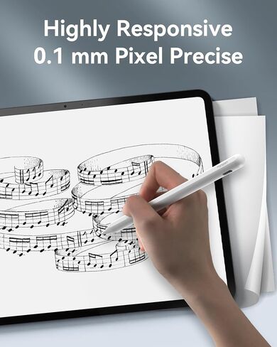 Metapen Pencil A11 for iPad 6th-11th, Quick Button & Bluetooth, 2X Fast Charge Stylus Pen for 2018-2025 Apple iPad a16/11/10/9/8/7/6th Gen, Pro 12.9/11/13-inch M4, Air3/4/5/M2/M3, Mini 5/6th in Kuwait