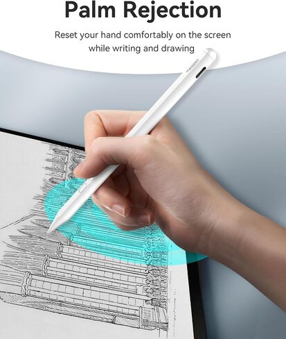 Metapen Pencil A11 for iPad 6th-11th, Quick Button & Bluetooth, 2X Fast Charge Stylus Pen for 2018-2025 Apple iPad a16/11/10/9/8/7/6th Gen, Pro 12.9/11/13-inch M4, Air3/4/5/M2/M3, Mini 5/6th in Kuwait