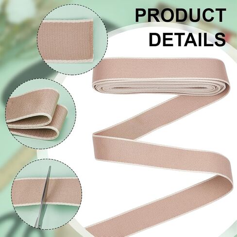 PH PandaHall 9.8 Yards Webbing Straps Nylon Webbing 1-1/2 Inch Wide Striped Ribbons Heavy Sewing Webbing Flat Straps Webbing for DIY Crafts Belt Backpack Handles Purse Leash Furniture Making in Saudi Arabia