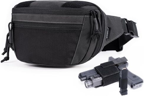 Shangri-la Tactical Carry Carry Pack for Men and Women ، حقيبة CCW ذات الصلة منخفضة ، مع حافظة مسدس وحامل MAG ، متعدد الاستخدامات للمشي لمسافات طويلة ، سفر ، EDC in Kuwait